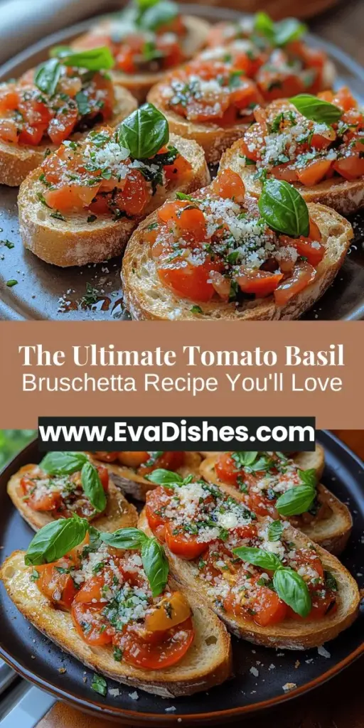 Discover the irresistible taste of Tomato Basil Bruschetta with this easy-to-follow recipe. Celebrate the freshness of summer with ripe heirloom tomatoes, fragrant basil, and a hint of garlic, all atop crunchy toasted bread. Perfect for gatherings or a simple snack, this appetizer combines vibrant flavors that will delight your guests. Learn to create a delicious and visually appealing dish that captures the essence of Italian cuisine and enjoy a burst of wholesome goodness in every bite.