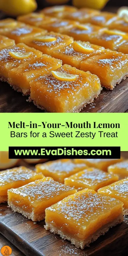 Discover the delightful world of melt-in-your-mouth lemon bars with this easy and informative guide. Perfectly balancing tartness and sweetness, these bars use fresh lemons to enhance flavor and texture. Learn about their rich history, essential ingredients, and step-by-step instructions to create your own batch. Whether for a summer gathering or a cozy afternoon snack, lemon bars are a versatile treat that can elevate any occasion. Unleash your creativity and enjoy this timeless dessert!