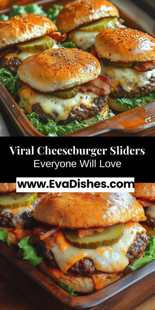 Discover the ultimate recipe for Viral Cheeseburger Sliders - a mouth-watering sensation that's perfect for any occasion! This guide takes you through creating juicy beef patties, layering them with melting cheese and crispy bacon, all nestled in soft Hawaiian rolls. With a delicious homemade sauce and fresh toppings, these sliders are guaranteed to impress your guests and thrill your taste buds. Elevate your gatherings with this fun, flavorful dish and watch them disappear!