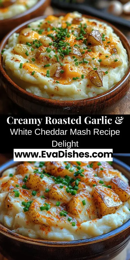 Elevate your side dish game with this creamy roasted garlic and white cheddar mash. Perfect for family gatherings or holiday feasts, this dish combines the rich flavors of roasted garlic and tangy white cheddar, creating a luxurious and comforting experience. Made with Yukon Gold potatoes for their buttery texture, this easy-to-follow recipe ensures even beginner cooks can impress their guests. Indulge in creamy goodness that’s sure to leave everyone asking for seconds!