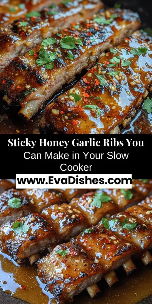 Discover the delightful flavors of Sweet & Sticky Slow Cooker Honey Garlic Ribs, the perfect solution for busy cooks craving tender, delicious meals with minimal effort. This recipe combines the rich taste of baby back ribs with a mouthwatering honey garlic sauce, creating a sticky glaze that will have everyone coming back for seconds. Easy to prepare, customize to your taste, and ideal for family gatherings or dinner guests, these ribs are sure to impress. Enjoy the convenience of slow cooking and indulge in a dish that celebrates sweet and savory flavors!