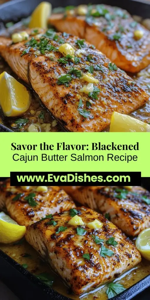 Discover the delight of Blackened Cajun Butter Salmon, a flavorful dish that brings the bold essence of Cajun cuisine right to your table. Perfect for busy weeknights or special occasions, this recipe features salmon coated in a savory spice blend, creating a delicious crust while retaining its moisture. Packed with heart-healthy omega-3s and essential vitamins, this dish is as nutritious as it is tasty. Get ready to impress your family and friends with this vibrant and easy-to-make meal!