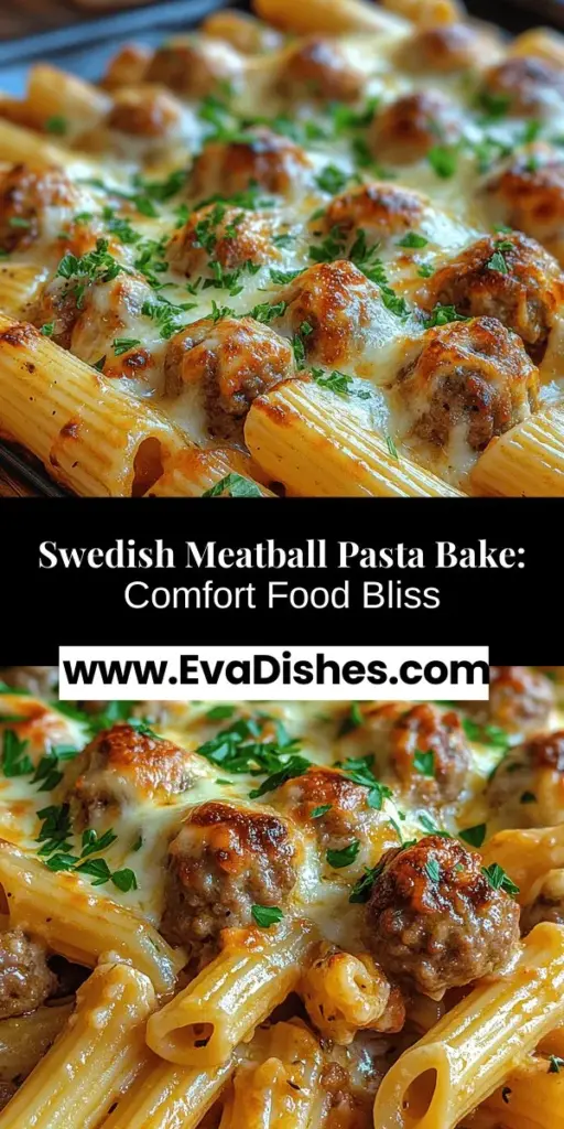 Discover the comforting taste of Swedish Meatball Pasta Bake, where traditional flavors meet hearty pasta for a delightful dish perfect for family dinners. Infused with savory meatballs and enveloped in a creamy sauce, this recipe is a culinary hug that tantalizes the taste buds. Topped with gooey melted cheese, it's ideal for any occasion. Easy to prepare in advance, this dish brings everyone together for a cozy gathering at home. Try this comforting fusion today!