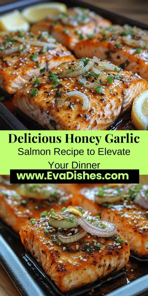 Discover the deliciousness of oven-baked honey garlic salmon with this easy-to-follow recipe. This vibrant dish combines rich, tender salmon fillets with a sweet and savory marinade of honey, garlic, and soy sauce, creating a gourmet meal in your own kitchen. Perfect for weeknight dinners or special occasions, it pairs beautifully with vegetables or grains. Elevate your dining experience with fresh ingredients and simple techniques that ensure a delightful, flavorful meal packed with health benefits.