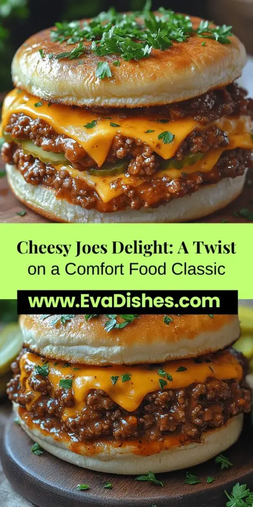 Discover the ultimate comfort food with Cheesy Joes Delight! This mouthwatering twist on classic sloppy joes combines seasoned ground beef or turkey with a rich, flavorful sauce and gooey melted cheddar cheese. Perfect for busy weeknights or casual gatherings, this easy-to-make dish is sure to impress. Toast your favorite buns, assemble, and enjoy every satisfying bite. Elevate your meals with this delicious, family-friendly recipe!