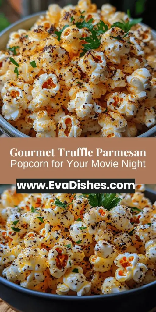 Elevate your movie nights with this irresistible Truffle Parmesan Popcorn recipe! Transform the classic snack into a gourmet treat with the rich flavors of truffle oil and freshly grated Parmesan cheese. Easy to make, this popcorn packs a delightful crunch and a savory umami punch that will leave your guests wanting more. Perfect for cozy evenings or fun game nights, it brings a touch of luxury to any gathering. Gather your ingredients and indulge in this delicious treat!
