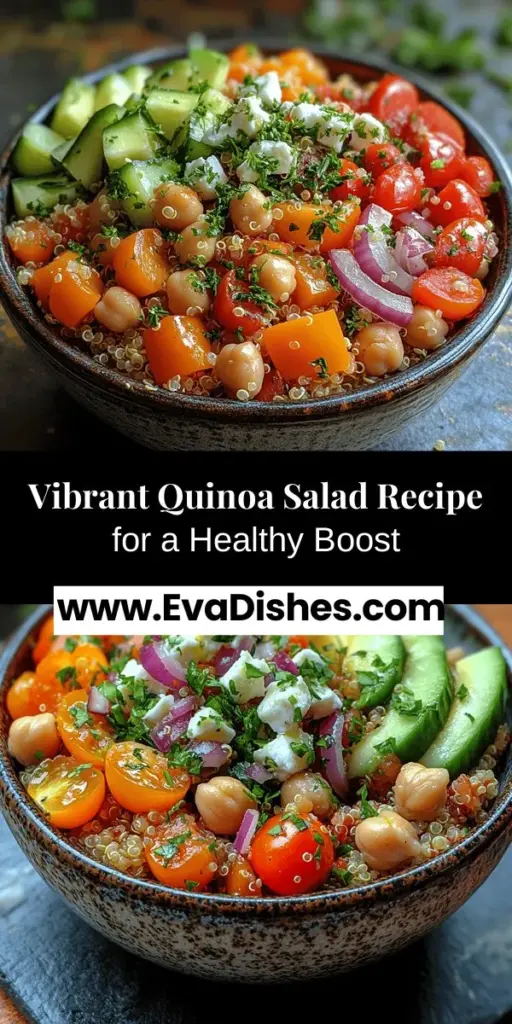 Discover the vibrant and nutritious Colorful Quinoa Power Salad, a delightful blend of fresh vegetables and quinoa that’s perfect for lunch or dinner. Packed with essential nutrients and flavors, this salad is a health-conscious choice suitable for various diets, including vegan and gluten-free. Featuring protein-rich chickpeas, creamy avocado, and a zesty lemon-olive oil dressing, it's both satisfying and easy to prepare. Dive into this colorful dish for a delicious way to nourish your body!