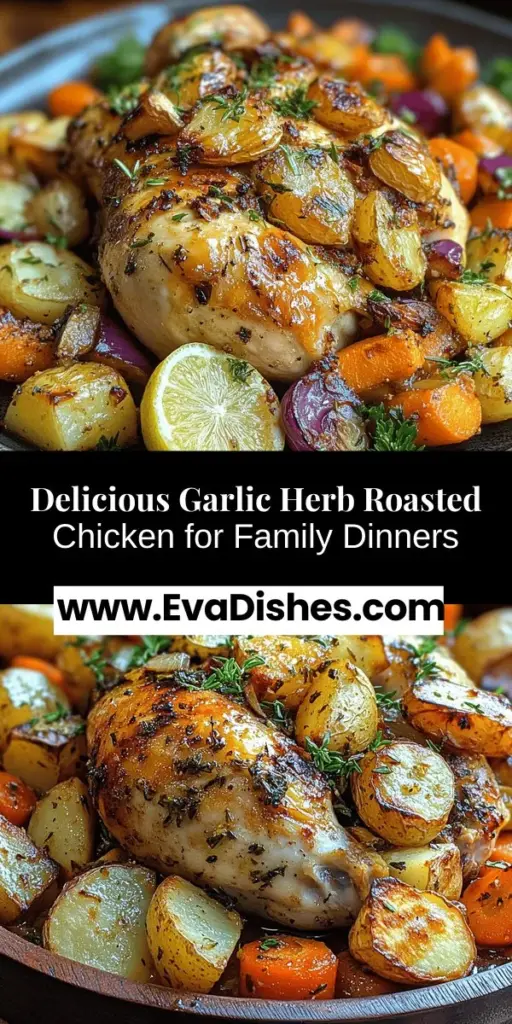 Discover the enticing flavors of homemade Savory Garlic Herb Roasted Chicken with this delightful recipe. Infused with fresh garlic and aromatic herbs like rosemary, thyme, and parsley, this dish will elevate any meal. Perfect for family dinners or special gatherings, enjoy the mouthwatering aroma as it fills your kitchen. Complete with tips for seasoning and pairing with vibrant veggies, this roasted chicken is sure to impress everyone at your table!