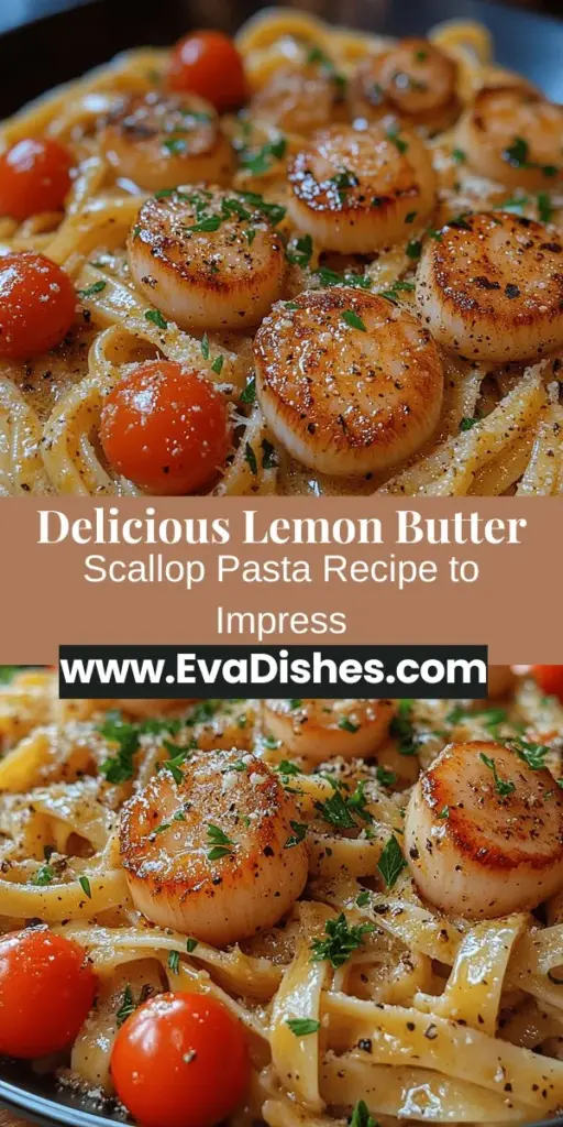 Discover the delightful harmony of flavors in Lemon Butter Scallop Pasta, a dish that effortlessly blends elegance and simplicity. This recipe features succulent sea scallops in a zesty lemon butter sauce, served over tender pasta. Perfect for date nights or family dinners, it's easy to prepare, making it accessible for all cooking levels. With fresh ingredients and straightforward steps, you’ll impress your loved ones with a delicious and visually stunning meal that showcases gourmet dining at home.