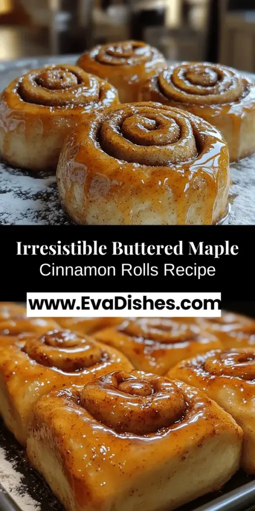 Indulge in the delightful experience of homemade buttered maple cinnamon rolls. This easy recipe guides you through creating soft, fluffy rolls filled with a sweet cinnamon-brown sugar mixture, topped with a rich maple glaze. Perfect for breakfast, brunch, or a cozy dessert, these rolls fill your kitchen with an irresistible aroma. Enjoy them warm with a cup of coffee or tea, and discover endless ways to personalize your delicious treat. Baking bliss awaits!