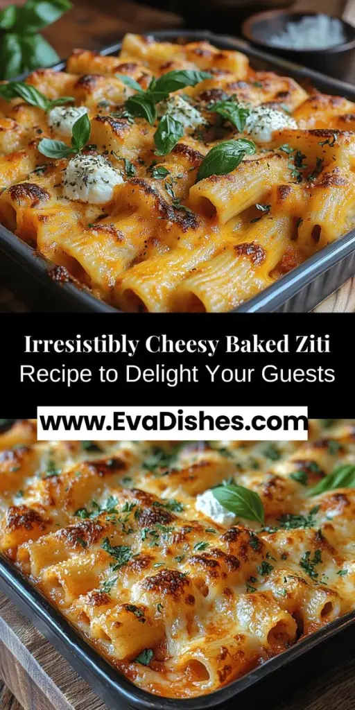 Indulge in the comforting flavors of Cheesy Baked Ziti, a classic Italian-American dish perfect for family gatherings or cozy nights in. This recipe features ziti pasta layered with hearty meat sauce, creamy ricotta, and gooey mozzarella, creating a delightful comfort food experience. Learn about the essential ingredients, cooking tips, and optional enhancements to elevate your ziti. Whether you stick to the classic or customize, this dish promises to bring smiles at your table.