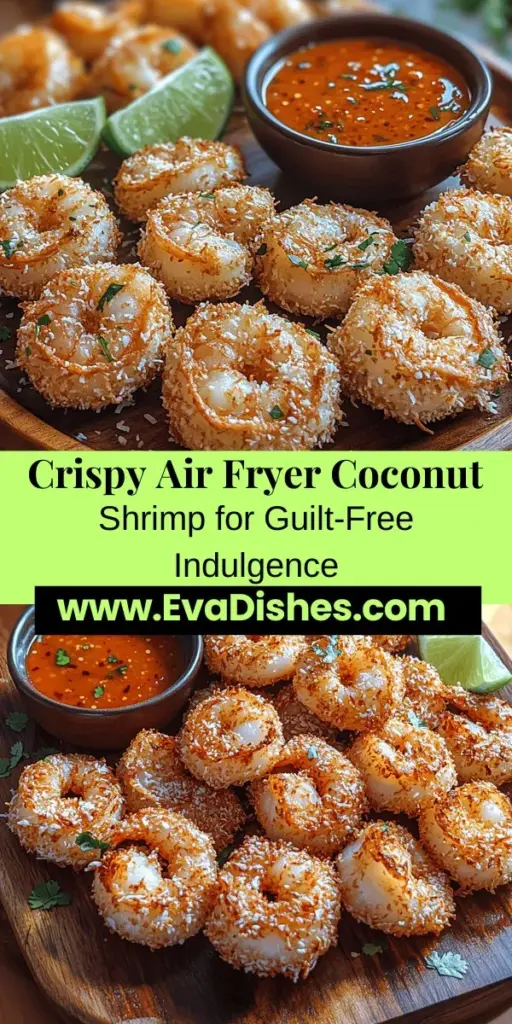 Discover the joy of making crispy air fryer coconut shrimp, a healthier twist on a beloved classic. This easy recipe combines juicy shrimp with a crunchy coating of coconut and panko, delivering a delightful texture and flavor. Learn how to prepare, season, and air fry your way to perfection without the excess oil of traditional frying. Perfect for appetizers or quick snacks, it's a sure hit that caters to various dietary needs. Enjoy with your favorite dipping sauces!