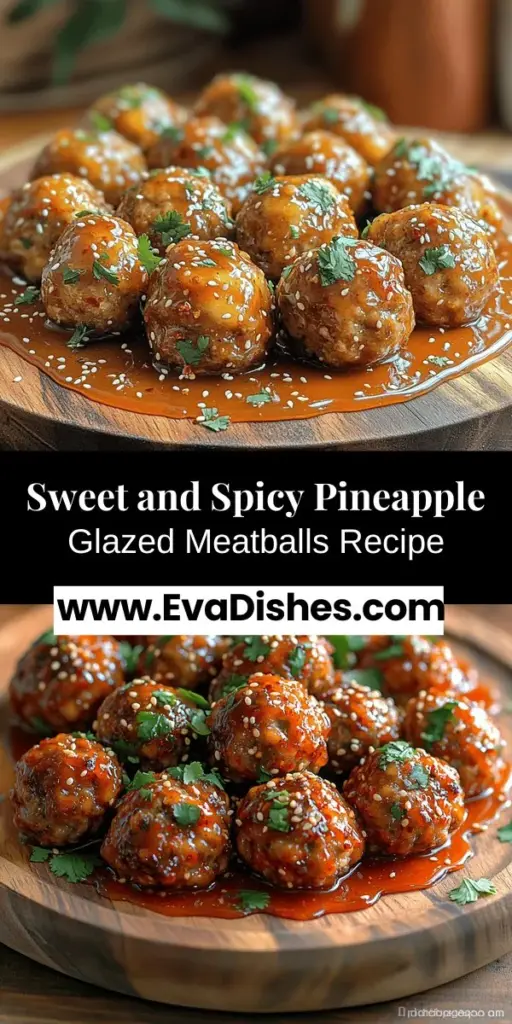 Elevate your next meal with Spicy Pineapple Glazed Meatballs, a delicious twist on a classic favorite. These tender, juicy meatballs are coated in a sticky glaze that perfectly balances sweet and spicy flavors, using fresh pineapple juice, brown sugar, and a kick of sriracha. Perfect for appetizers or a main course, this recipe offers endless versatility. Discover how simple ingredients can create a mouthwatering dish that will impress your family and friends at any gathering.