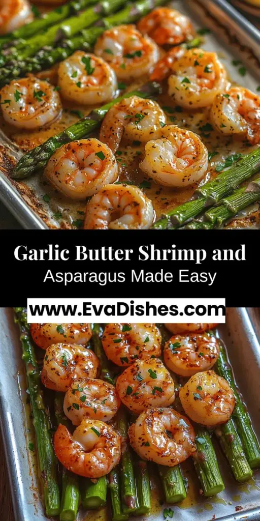 Discover the culinary delight of Garlic Butter Shrimp & Asparagus Bliss, a dish that marries the rich flavors of shrimp and asparagus in a nutritious, easy-to-make recipe. Perfect for any occasion, this meal features fresh ingredients and a simple preparation process. Enjoy the succulent shrimp paired with crisp asparagus, all elevated by a luscious garlic butter sauce. Ideal for weeknight dinners or special gatherings, this dish is sure to impress with its vibrant flavors and satisfying texture. Dive into a wholesome cooking experience that celebrates both taste and health!