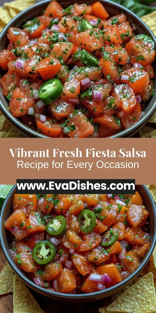 Discover the vibrant and delicious world of Fresh Fiesta Salsa, a perfect addition to your meals and gatherings. With fresh ingredients like ripe tomatoes, zesty jalapeños, and bright cilantro, this salsa is easy to make and packed with flavor. Learn about its rich history, nutritional benefits, and step-by-step instructions to craft this versatile condiment. From enhancing tacos to being a refreshing dip, it’s a celebration of taste that everyone will enjoy!