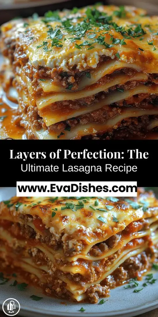 Discover the ultimate comfort food with a recipe for the best lasagna ever! This timeless dish features layers of tender pasta, rich meat sauce made from ground beef and Italian sausage, creamy ricotta, and gooey mozzarella that melt together in perfect harmony. Whether you're hosting a family gathering or a cozy dinner, this lasagna will impress everyone at the table. Dive into the details of crafting this delicious meal and create lasting memories through every layer.