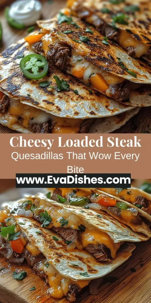 Discover the ultimate comfort food with Loaded Steak & Cheese Quesadillas! This delicious recipe combines tender marinated flank steak, fresh vegetables, and a blend of melty cheeses for an explosion of flavor in every bite. Perfect for a quick weeknight dinner or impressing guests at gatherings, these quesadillas are easy to make with simple ingredients. Follow our step-by-step guide and enjoy a satisfying, cheesy delight that will keep everyone coming back for more!