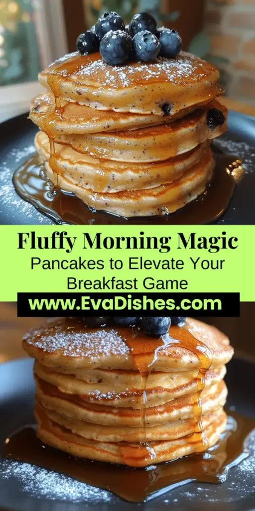 Elevate your breakfast game with Fluffy Morning Magic Pancakes! These light and airy delights are perfect for any occasion, whether it’s a festive brunch or a cozy family meal. With their golden-brown exterior and soft texture, they're a blank canvas for your favorite toppings like maple syrup, fruits, and whipped cream. This easy recipe promises not just deliciousness but also the joy of creating cherished memories with loved ones, making breakfast a magical moment.