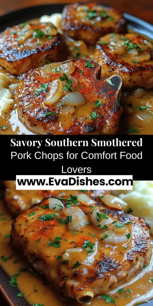 Indulge in the comforting flavors of Southern cuisine with these Southern-Style Smothered Pork Chops. Bursting with rich textures and robust flavors, this classic dish features tender, bone-in pork chops enveloped in a creamy, savory gravy. Perfect for family gatherings or cozy dinners, this recipe transforms simple ingredients into a hearty meal that evokes nostalgia and warmth. Discover how to create this beloved comfort food and bring a taste of the South to your table.