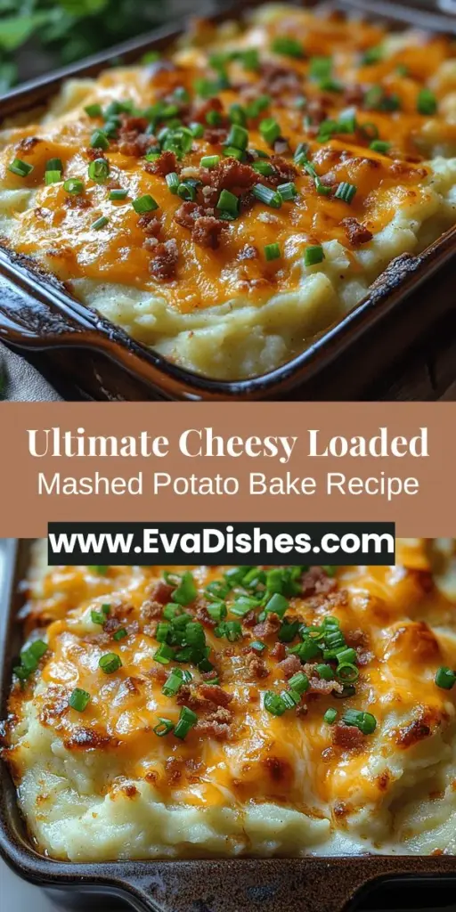 Discover the ultimate comfort food with this Cheesy Loaded Mashed Potato Bake recipe. This indulgent dish elevates traditional mashed potatoes into a creamy, cheesy delight layered with crispy bacon. Perfect for any occasion, it’s not just a side but a crowd-pleaser that will impress family and friends. With fresh ingredients and easy customization options, you can make it your own while enjoying the nostalgic flavors of home-cooked meals. Dive into this heartwarming recipe today!