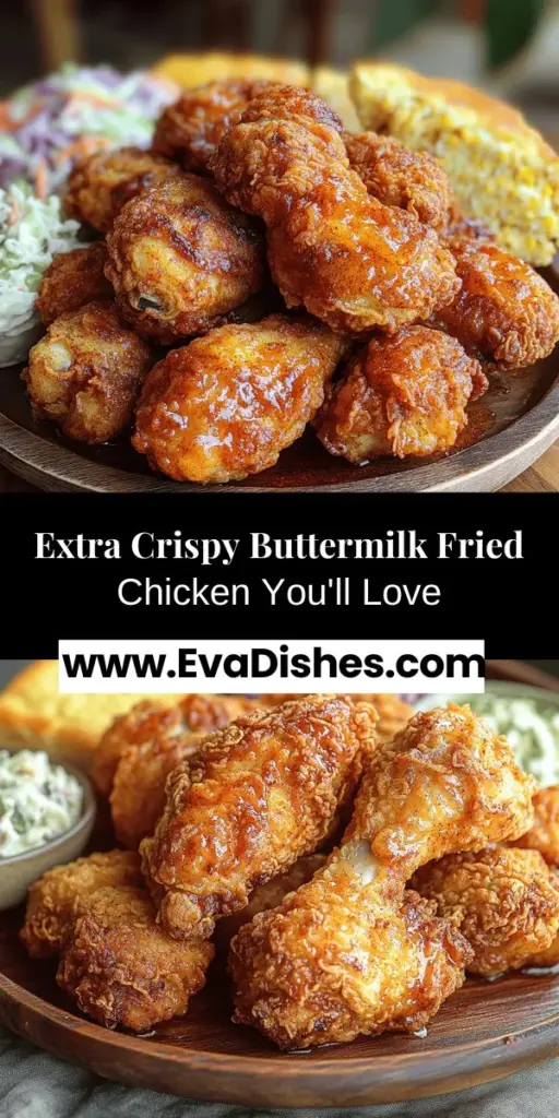 Indulge in the ultimate comfort food with this extra crispy buttermilk fried chicken recipe. Perfect for family gatherings or a cozy meal at home, this dish features marinated chicken that’s juicy on the inside and perfectly crispy on the outside. Learn the secrets of using buttermilk for tenderness, a flavorful spice blend, and the right dredging techniques to create a golden, crunchy crust. Elevate your cooking game and enjoy every delicious bite of this beloved classic!