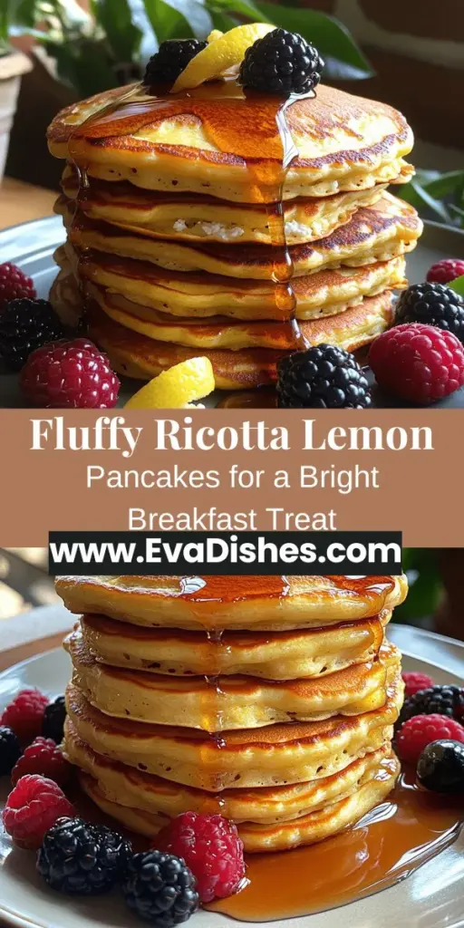 Start your day with a burst of flavor by trying Fluffy Ricotta Lemon Pancakes! These delightful pancakes blend the creamy richness of ricotta with zesty lemon to create a refreshing twist on a breakfast classic. Their light and airy texture make them a perfect addition to any brunch or quick weekday meal. Easy to prepare, this recipe is perfect for novice cooks and offers a nutritious option packed with protein and calcium. Add your favorite toppings for a delicious start to your morning!