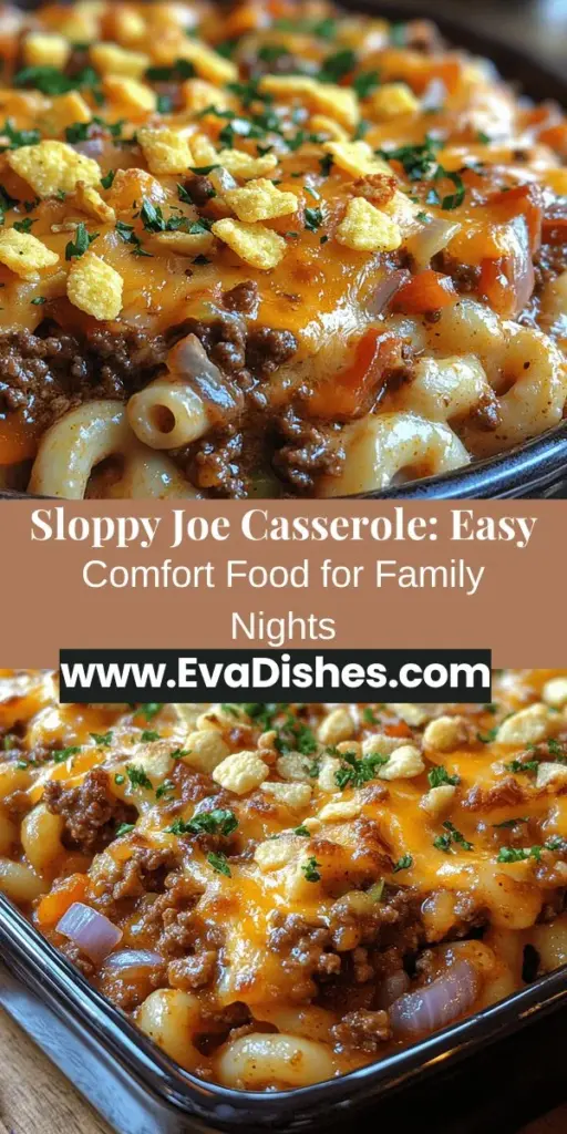 Discover the ultimate comfort food with Sloppy Joe Casserole Delight! This hearty dish brings together the classic flavors of Sloppy Joes in a convenient casserole form, making it perfect for family dinners and potlucks. Enjoy rich ground beef, colorful vegetables, and a savory sauce layered with cheesy goodness. Easily customizable to fit your taste, this dish is sure to evoke warm memories while delighting everyone at the table. Perfect for busy cooks seeking satisfying meals!