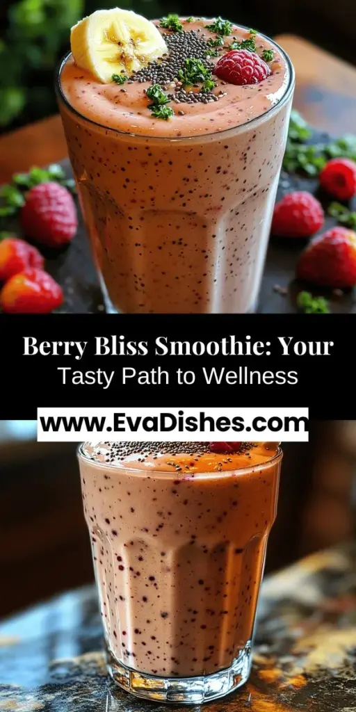 Discover the vibrant and nutritious Berry Bliss Smoothie, a perfect addition to your health routine. Bursting with frozen mixed berries, banana, spinach, and almond milk, this delightful drink is packed with essential vitamins, minerals, and antioxidants. Easy to prepare, it serves as a nutritious breakfast, post-workout snack, or meal replacement. Enjoy its delicious flavor and reaping the health benefits as you sip on this colorful, nutrient-rich powerhouse.