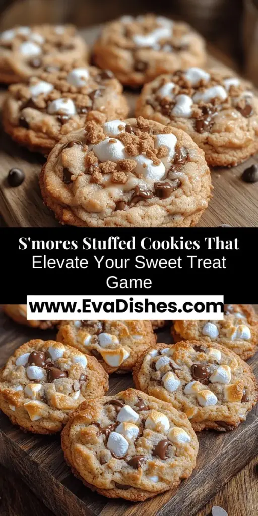 Indulge in a deliciously nostalgic treat with S’mores Stuffed Chocolate Chip Cookies! This delightful recipe combines the gooey goodness of melted marshmallows, rich chocolate, and crunchy graham crackers all within a classic chocolate chip cookie. Perfect for parties or cozy nights at home, these cookies bring a sweet twist to traditional favorites. Follow the step-by-step instructions to create a masterpiece that every cookie lover will adore. Enjoy the perfect blend of flavors with each decadent bite!