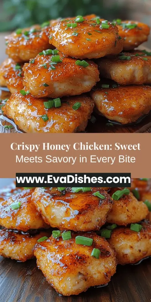 Discover the irresistible flavors of crispy honey chicken with this easy-to-follow recipe! This crowd-pleaser features golden-brown, crispy chicken thighs coated in a delectable honey glaze that perfectly balances sweet and savory. Ideal for family dinners, gatherings, or casual meals with friends, this dish promises a delightful culinary experience. With the right ingredients and simple preparation steps, you’ll impress anyone with your cooking skills. Enjoy every crunchy, juicy bite!