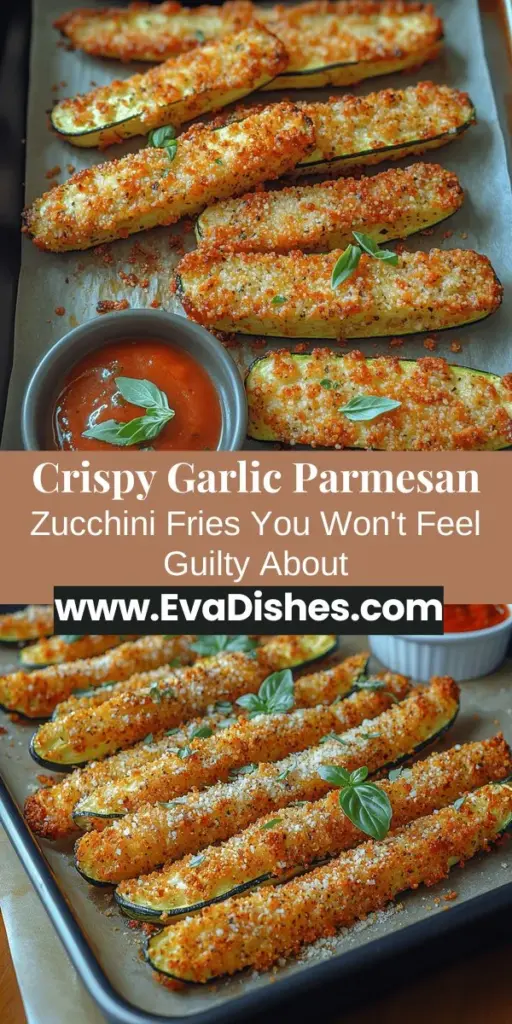 Discover the delight of Crispy Garlic Parmesan Zucchini Fries, a healthy and flavorful snack that's perfect for any occasion. This recipe combines fresh zucchini with savory garlic and Parmesan for an irresistible crispy texture. Easy to make, these fries are a nutritious alternative to traditional snacks, rich in vitamins and low in calories. Serve them as an appetizer, side dish, or a delicious meal prep option that will impress everyone who tries them!