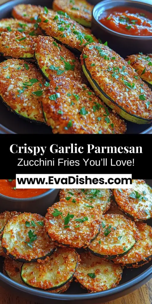 Discover the joy of cooking with this Crispy Garlic Parmesan Zucchini Fries recipe. A healthier alternative to traditional fries, these bites are packed with flavor and nutrients. Perfect for vegetarian and low-carb diets, they are easy to make and full of deliciousness. Learn about zucchini's health benefits and follow our step-by-step guide to create the crispiest, most satisfying snack or side dish. Elevate your meals and indulge guilt-free!