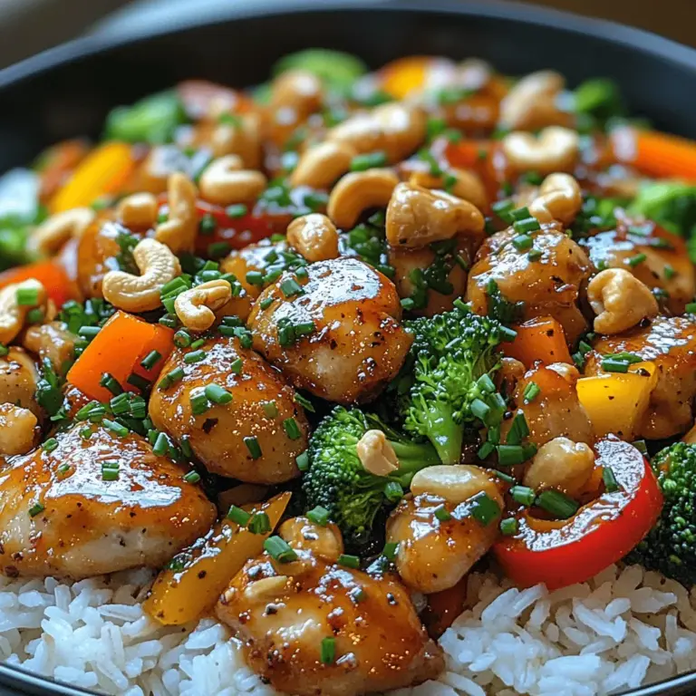 When crafting the perfect Zesty Cashew Chicken Delight, it’s essential to understand the key ingredients that bring this dish to life. Each component plays a vital role in flavor, texture, and nutritional value, making it a well-rounded meal that’s both satisfying and healthy.