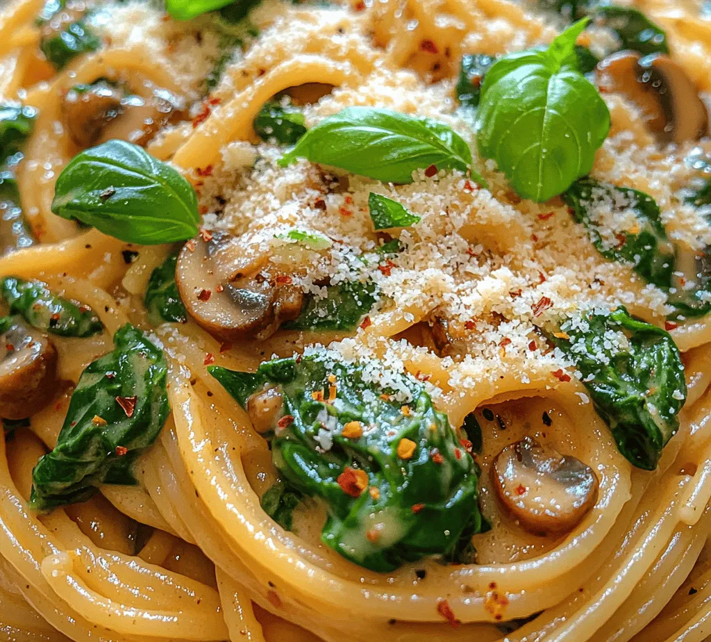 Are you on the lookout for a quick and delicious meal that doesn’t compromise on taste or nutrition? Look no further than the Savory Spinach & Mushroom Pasta Delight. This delightful dish combines the earthy flavors of mushrooms with the vibrant, fresh taste of spinach, all enveloped in a creamy sauce that is sure to please even the pickiest of eaters. Whether it's a busy weeknight dinner or a leisurely weekend meal, this pasta recipe is perfect for any occasion.