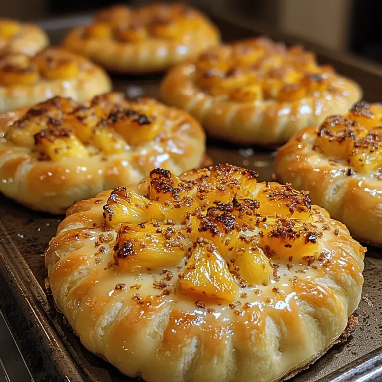Welcome to a culinary adventure that captures the essence of tropical bliss: the Hawaiian Paradise Cheesecake Danish. Imagine biting into a warm, flaky pastry filled with a luscious cream cheese mixture, topped with sweet, caramelized pineapple. This delightful treat is perfect for breakfast, brunch, or dessert, providing a unique twist on traditional Danish pastries. The fusion of sweet King's Hawaiian rolls, rich cream cheese, and the vibrant flavor of pineapple creates a mouthwatering experience that transports you straight to the Hawaiian islands.