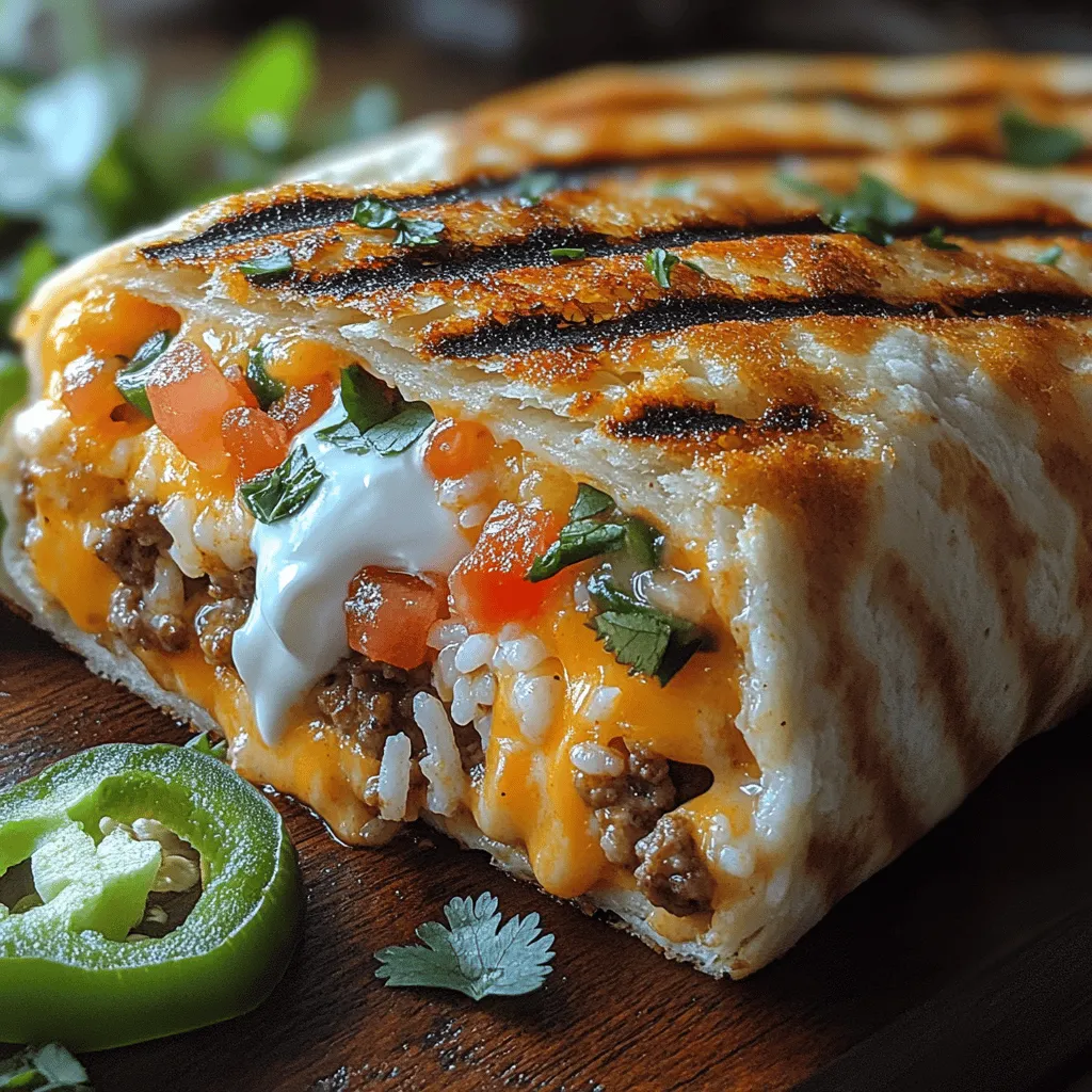 The Cheesy Fiesta Grilled Cheese Burrito is a delightful fusion of two beloved comfort foods: the classic grilled cheese sandwich and the hearty burrito. This innovative recipe has gained immense popularity among food lovers for its melty, cheesy goodness wrapped in a soft tortilla, making it the perfect indulgence for any occasion. Whether you’re enjoying it as a quick lunch, a satisfying dinner, or even a midnight snack, this burrito is sure to hit the spot.