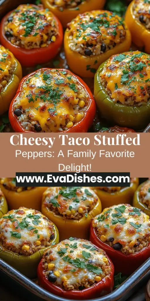 Discover the delightful world of Cheesy Taco Stuffed Bell Peppers, a colorful and nutritious dish that your family will love. Packed with seasoned meat, rice, beans, and topped with melted cheese, these versatile stuffed peppers cater to various dietary needs, allowing for easy customization. Perfect for weeknight meals or impressing guests, this wholesome recipe combines essential vitamins with delicious flavors, making it a satisfying addition to your culinary repertoire. Enjoy a tasty, healthy meal that’s as easy to make as it is to savor!
