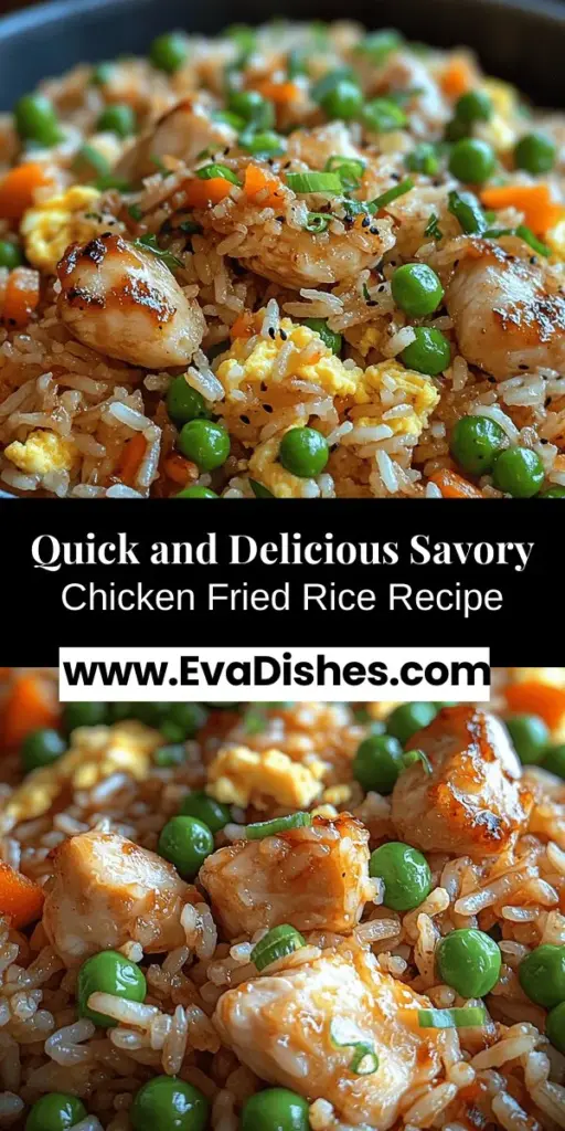 Discover the joy of making Savory Chicken Fried Rice Delight, a fast and flavorful dish that brings global culinary traditions right into your kitchen. This easy recipe features tender chicken, vibrant vegetables, and rich seasonings, all cooked to perfection in under 30 minutes. Learn essential tips for using day-old rice, maximizing flavors, and customizing your dish to suit any preference. Perfect for weeknight dinners or casual gatherings, this fried rice is sure to impress!