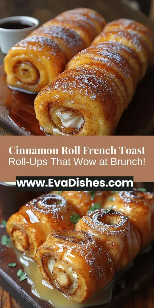 Indulge in a delicious breakfast with Cinnamon Roll French Toast Roll-Ups! This fun and creative twist combines the gooey goodness of cinnamon rolls with the comforting flavors of French toast. Perfect for brunch, these roll-ups are easy to make and can be personalized with your favorite toppings. With just a few simple ingredients, you'll create a dish that is as visually appealing as it is delectable. Impress your family and friends and brighten up your mornings!