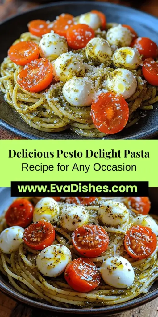 Discover the vibrant world of Pesto Delight Pasta, a simple yet gourmet dish that celebrates fresh ingredients and Italian flavors. This quick and nutritious recipe features aromatic basil, garlic, creamy pine nuts, and rich olive oil, making it perfect for any occasion. Learn how to create the ideal pesto sauce and pair it with your favorite pasta for a delightful meal. Ideal for dinner parties or busy weeknights, it's a flavorful experience everyone will love!