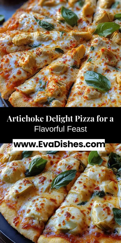 Discover the deliciousness of Artichoke Delight Pizza, a culinary adventure featuring creamy cheeses, artichokes, and fresh vegetables. This unique pizza is perfect for gatherings or cozy nights in, offering a satisfying combination of textures from its crispy crust to luscious toppings. Packed with nutritional benefits, artichokes add an earthy flavor while promoting health. Follow our detailed recipe for a delightful homemade experience that everyone will love. Enjoy!