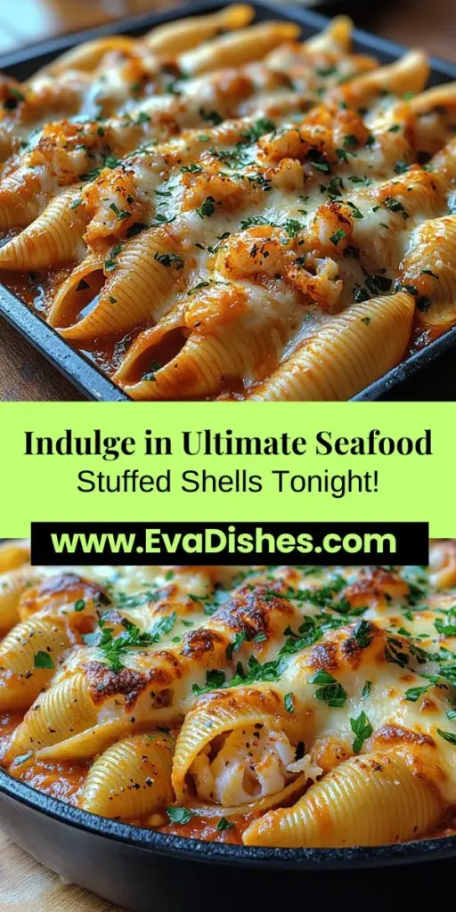 Dive into the Ultimate Seafood Stuffed Shells recipe, a perfect treat for seafood enthusiasts. This dish marries tender jumbo pasta shells with a creamy filling of shrimp, lobster, and crab, all enveloped in zesty marinara sauce and melted cheeses. Great for family gatherings or cozy nights in, it offers a delightful blend of flavors and textures that will have everyone coming back for seconds. Get ready to impress your guests and indulge in a comforting culinary experience!