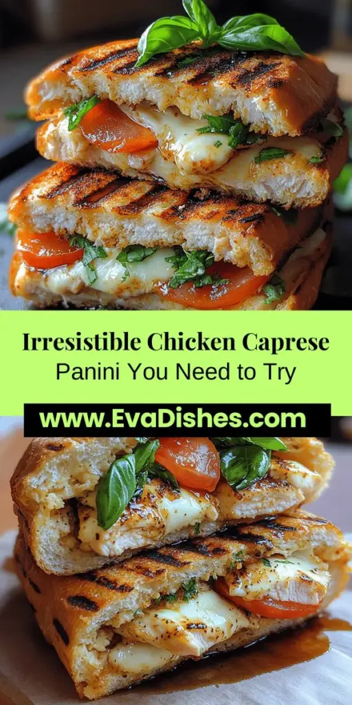 Discover the delightful Chicken Caprese Panini, a modern twist on the classic Italian Caprese salad. Combining juicy chicken, creamy mozzarella, ripe tomatoes, and fresh basil, all drizzled with tangy balsamic glaze, this sandwich is bursting with flavor. Perfect for a quick meal or satisfying snack, it’s easy to prepare and customize to your liking. Follow our step-by-step guide to create this mouthwatering dish at home and impress your family and friends! Enjoy the simplicity and quality of Italian cooking right in your kitchen.