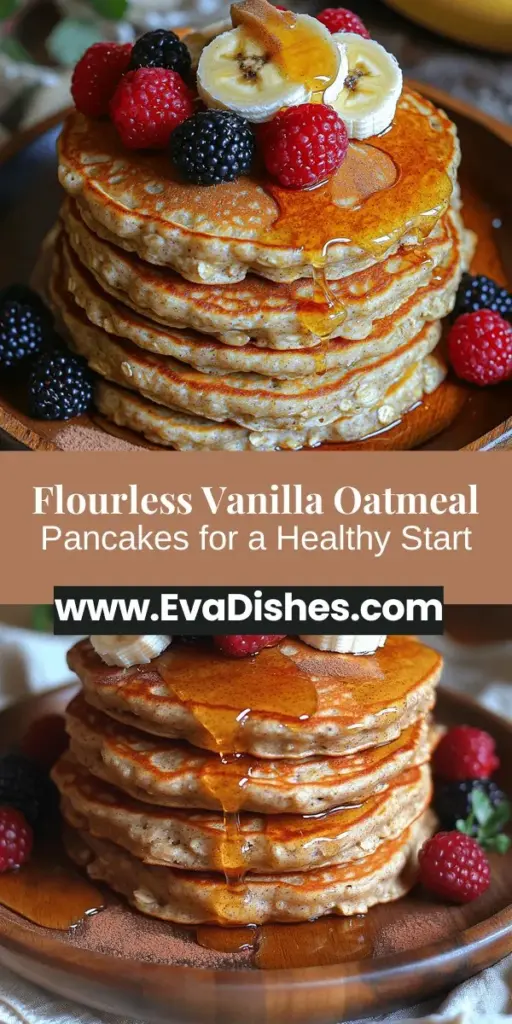 Start your day with a delicious and nutritious breakfast by making Healthy Flourless Vanilla Oatmeal Pancakes! These easy-to-make pancakes are not only gluten-free but also packed with the goodness of oats, ripe bananas, and almond milk. Enjoy their fluffy texture and delightful vanilla flavor guilt-free. Perfect for busy mornings or leisurely brunches, you can customize them with your favorite toppings like fresh berries, nut butter, or yogurt for an extra nutrition boost. Transform your breakfast routine with this wholesome recipe that satisfies both your taste buds and your health goals.
