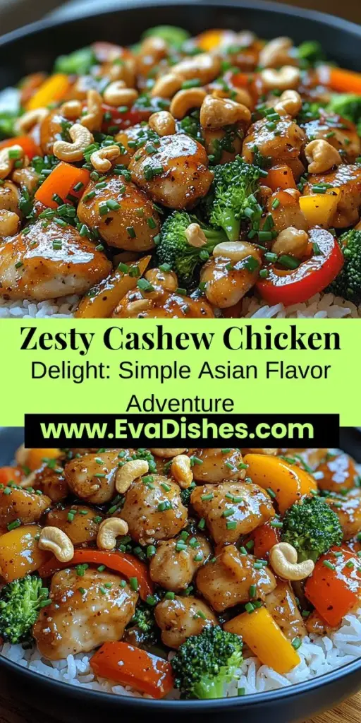 Discover the vibrant flavors of Zesty Cashew Chicken Delight, a delicious Asian-inspired dish that combines tender chicken, colorful vegetables, and a tangy sauce. Perfect for weeknight dinners, this recipe is both nutritious and easy to prepare. Learn about the key ingredients, like juicy chicken thighs, fresh veggies, and crunchy cashews, and master the art of marinating and stir-frying. Follow along to create a meal that’s sure to impress your family and friends.