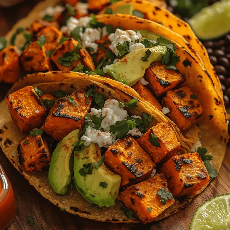 In the ever-evolving world of culinary creativity, Sweet Potato Bliss Tacos have emerged as a delightful addition to the taco family, offering a scrumptious twist on traditional flavors. These vibrant tacos combine the natural sweetness of roasted sweet potatoes with the heartiness of black beans, resulting in a dish that is not only visually appealing but also incredibly satisfying. The concept of Sweet Potato Bliss Tacos caters to those seeking a nourishing meal without compromising on taste.