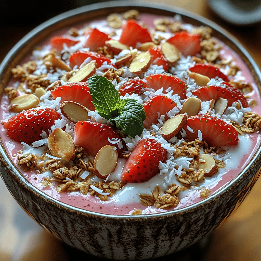 In recent years, smoothie bowls have surged in popularity, becoming a staple in the healthy eating culture. These vibrant, nutrient-rich creations not only serve as a delicious breakfast or snack but also offer a canvas for endless creativity. With their eye-catching presentation and customizable toppings, smoothie bowls have captivated the hearts (and appetites) of health enthusiasts and foodies alike. One standout recipe in this category is the Berry Bliss Greek Yogurt Strawberry Smoothie Bowl. This delightful bowl combines the refreshing taste of strawberries, the creaminess of Greek yogurt, and the nutritional benefits of superfoods, making it a perfect choice for anyone looking to enhance their diet.