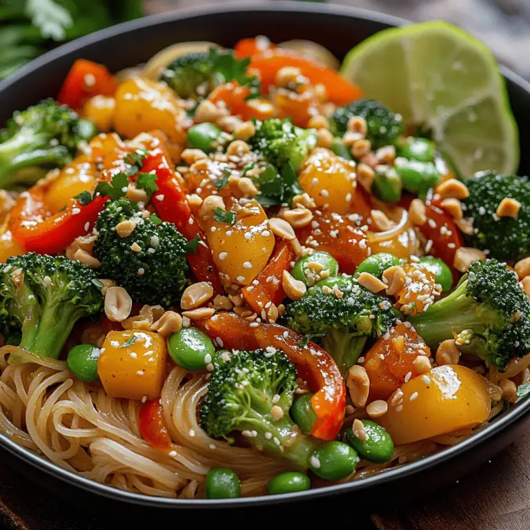 Rice noodles are a staple in many Asian cuisines, particularly in Thai and Vietnamese dishes. Made from rice flour and water, these noodles have a unique texture that distinguishes them from wheat-based alternatives. Originating from Southeast Asia, rice noodles are celebrated for their ability to absorb flavors and their versatility in various dishes, from soups to stir-fries.