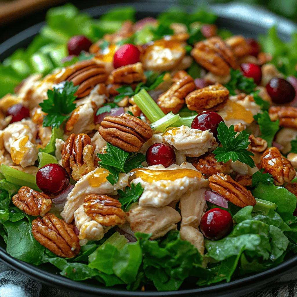 In the world of salads, few can match the delightful combination of flavors and textures found in a well-crafted chicken salad. Our Delightfully Nutty Cranberry Pecan Chicken Salad is a perfect example of how simple ingredients can come together to create a dish that is not only delicious but also visually appealing and nutritionally beneficial. Whether you’re looking for a light lunch, a robust picnic option, or a refreshing side dish for a dinner party, this salad checks all the boxes.