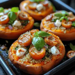 Savory Mediterranean Stuffed Sweet Potatoes Recipe